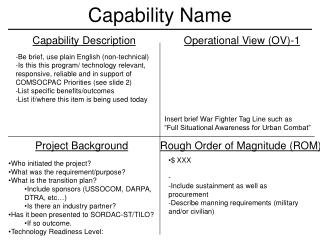 Capability Name