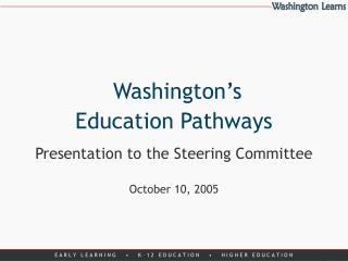 Washington’s Education Pathways