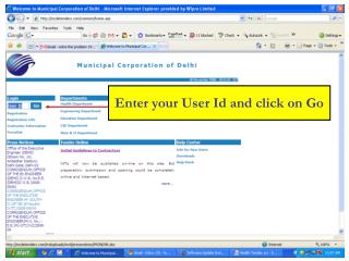 Enter your User Id and click on Go