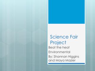 Science Fair Project