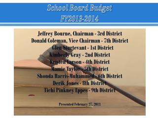 School Board Budget FY2013-2014