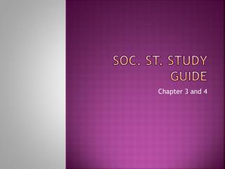 Soc. St. Study Guide