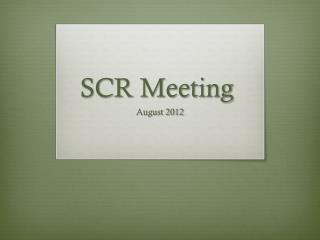 SCR Meeting
