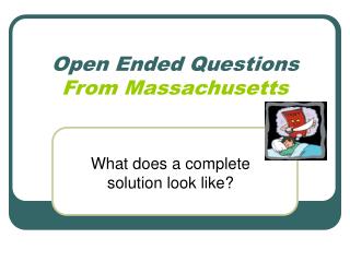 Open Ended Questions From Massachusetts
