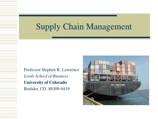 Supply Chain Management