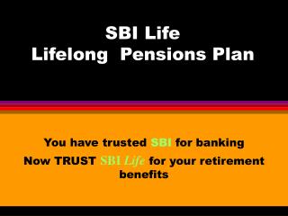 SBI Life Lifelong Pensions Plan