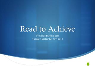 Read to Achieve