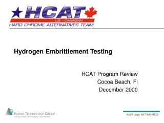 Hydrogen Embrittlement Testing