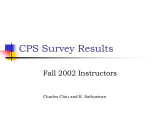 CPS Survey Results