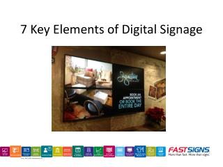 7 Key Elements of Digital Signage