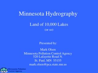 Minnesota Hydrography