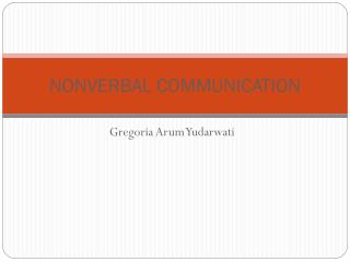 NONVERBAL COMMUNICATION