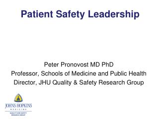 Patient Safety Leadership