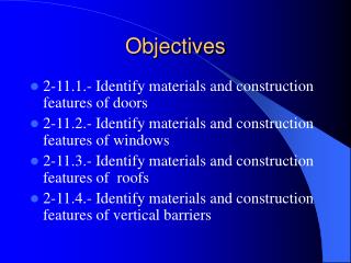 Objectives