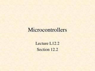 Microcontrollers