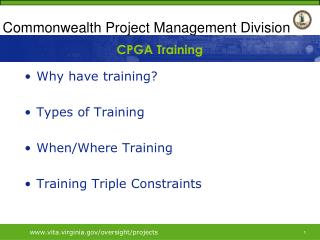 CPGA Training