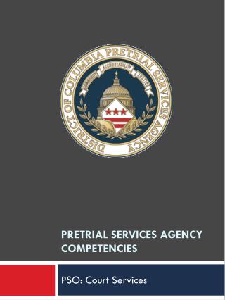 PreTrial Services Agency Competencies