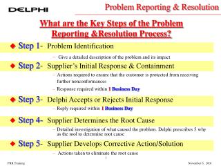 Step 1 - Problem Identification Give a detailed description of the problem and its impact