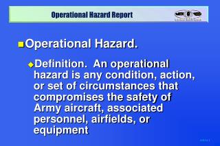 Operational Hazard.