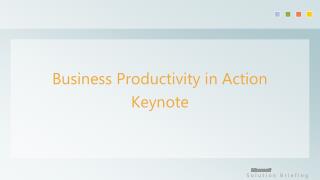 Business Productivity in Action Keynote