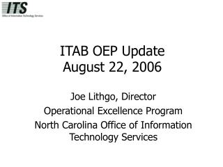 ITAB OEP Update August 22, 2006