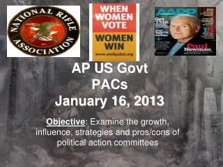 AP US Govt PACs January 16, 2013