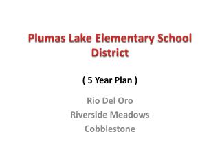 Plumas Lake Elementary School District ( 5 Year Plan )