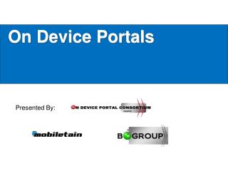 On Device Portals