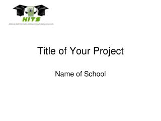 Title of Your Project