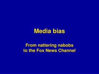 Media bias