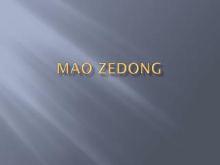 Mao Zedong