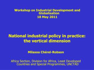 National industrial policy in practice: the vertical dimension