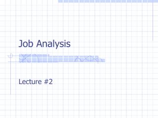 Job Analysis