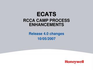 ECATS RCCA CAMP PROCESS ENHANCEMENTS