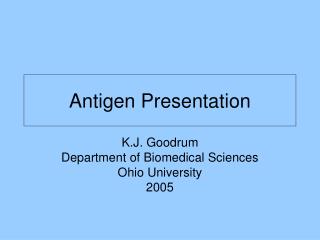 Antigen Presentation
