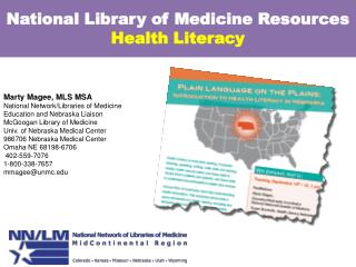 National Library of Medicine Resources Health Literacy