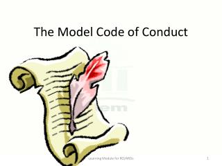 The Model Code of Conduct