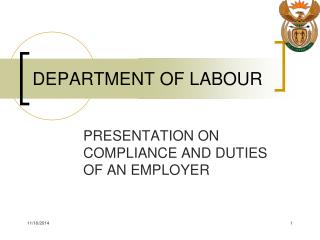 DEPARTMENT OF LABOUR