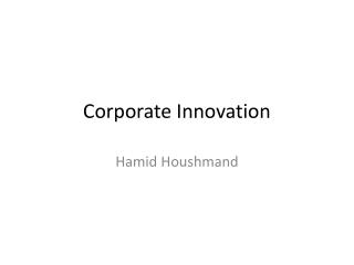 Corporate Innovation