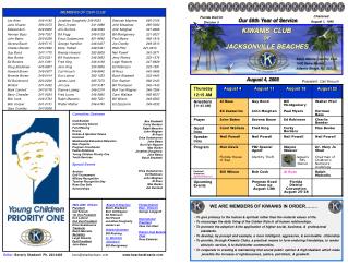 2004-2005 Officers President Carl Krouch 1st Vice President Don Lafond 2nd Vice President Erica Godamunne Treasurer Ra