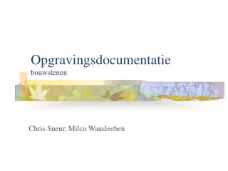 Opgravingsdocumentatie bouwstenen