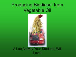 Producing Biodiesel from Vegetable Oil