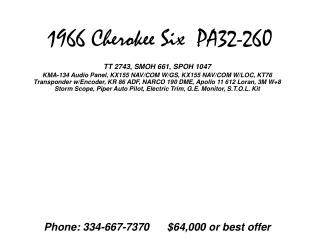 1966 Cherokee Six PA32-260