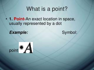 What is a point?