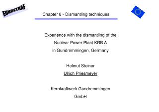 Chapter 8 - Dismantling techniques