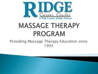 MASSAGE THERAPY PROGRAM