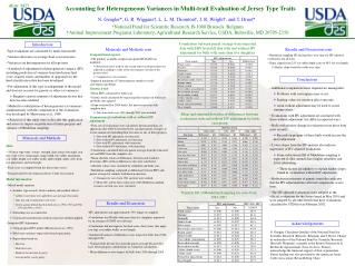 Accounting for Heterogeneous Variances in Multi-trait Evaluation of Jersey Type Traits