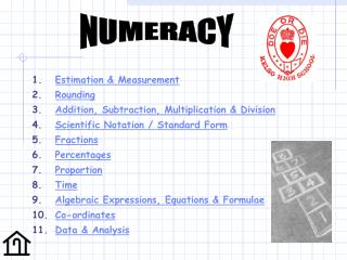 Estimation &amp; Measurement Rounding Addition, Subtraction, Multiplication &amp; Division