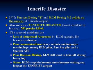 Tenerife Disaster