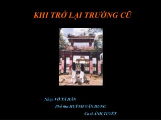 KHI TR Ở LẠI TRƯỜNG CŨ